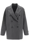 Brunello Cucinelli Hand-finished Caban Jacket In Piombo (grey)