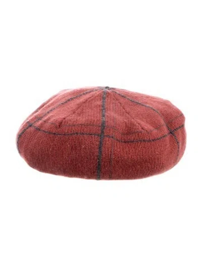 Pre-owned Brunello Cucinelli Cashmere Beret In Red