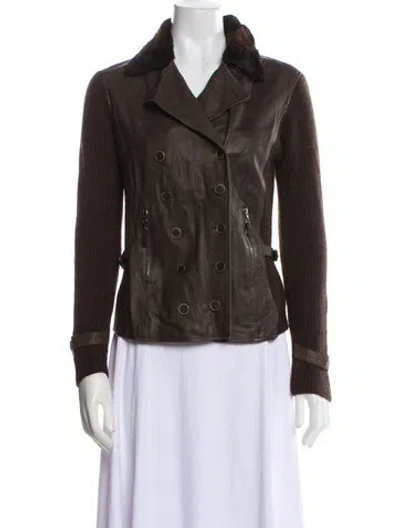 Pre-owned Brunello Cucinelli Cashmere Biker Jacket In Black