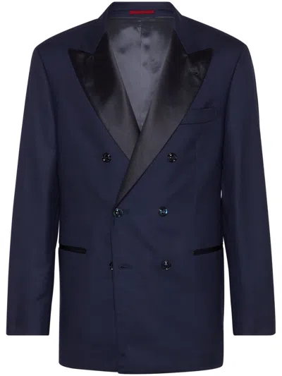 Brunello Cucinelli Cashmere Blazer In Blue