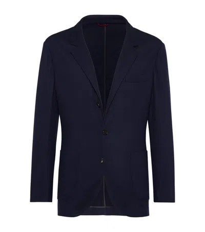 Brunello Cucinelli Cashmere Blazer In Blue