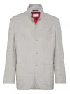 Brunello Cucinelli Blazer-style Outerwear In Grey