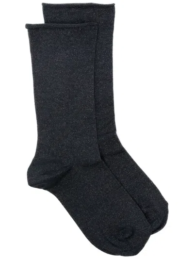 Brunello Cucinelli Cashmere-blend Ankle Socks In Blue