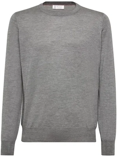 BRUNELLO CUCINELLI CASHMERE-BLEND CREW-NECK JUMPER