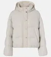 Brunello Cucinelli Cashmere-blend Down Jacket In Gray