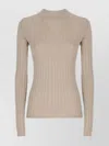 Brunello Cucinelli Cashmere Blend Glitter Crewneck Sweater In Brown