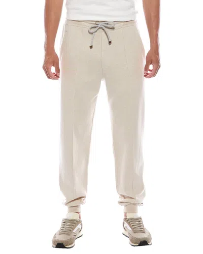 Brunello Cucinelli Cashmere-blend Gym Pant In Beige
