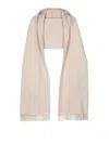 Brunello Cucinelli Knitted Hooded Scarf In Beis