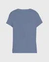 Brunello Cucinelli Cashmere Silk Lurex T-shirt In Steel Blue