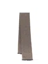 Brunello Cucinelli Women Cashmere Blend Scarf With Lurex Profiles In Brown