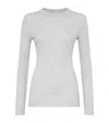 Brunello Cucinelli Cashmere-blend Sparkle Sweater In Gray