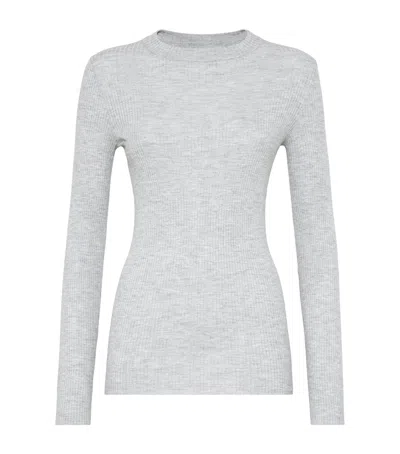 Brunello Cucinelli Cashmere-blend Sparkle Sweater In Gray