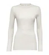 Brunello Cucinelli Cashmere-blend Sparkle Sweater In White
