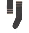 Brunello Cucinelli Cashmere-blend Sparkling Knit Socks In Brown