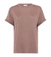 Brunello Cucinelli Cashmere-blend Sparkling T-shirt In Multi