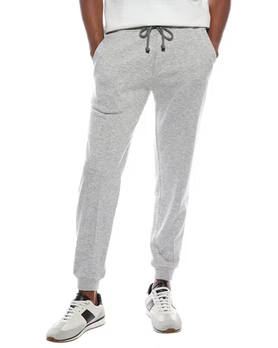 Brunello Cucinelli Drawstring-waistband Track Pants In Gray