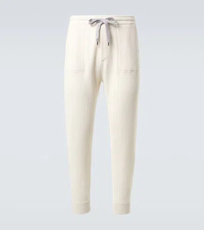 Brunello Cucinelli Cashmere-blend Sweatpants In White