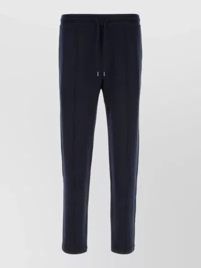 Brunello Cucinelli Cashmere Blend Trousers Featuring Drawstring Waist In Blue