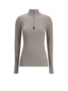 Brunello Cucinelli Turtleneck Sweater In Cashmere Blend In Orange