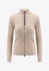 Brunello Cucinelli Cardigan In Cashmere E Seta Sparkling A Coste Con Dettaglio Monile