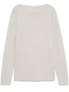 Brunello Cucinelli Cashmere Boat Neck Sweater In Neutral