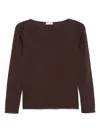 Brunello Cucinelli Cashmere Boat-neck Sweater In Burgundy