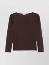 Brunello Cucinelli Cashmere Boat-neck Sweater Ribbed Texture