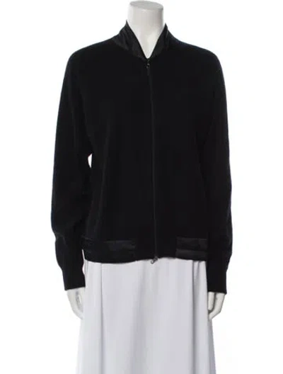 Pre-owned Brunello Cucinelli Cashmere Bomber Jacket In Black