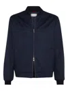 Brunello Cucinelli Wool And Cashmere Blend Cardigan In Blue