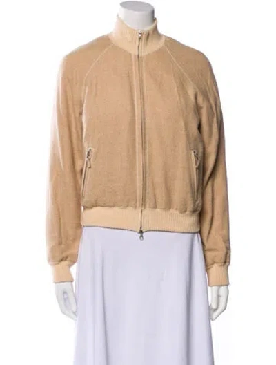 Pre-owned Brunello Cucinelli Cashmere Bomber Jacket In Neutral