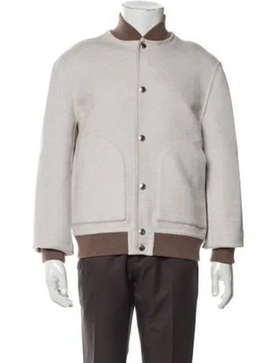 Pre-owned Brunello Cucinelli Cashmere Bomber Jacket In Neutral