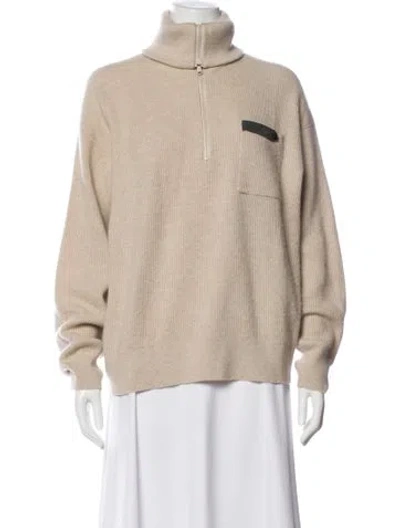 Pre-owned Brunello Cucinelli Cashmere Bomber Jacket In Neutral