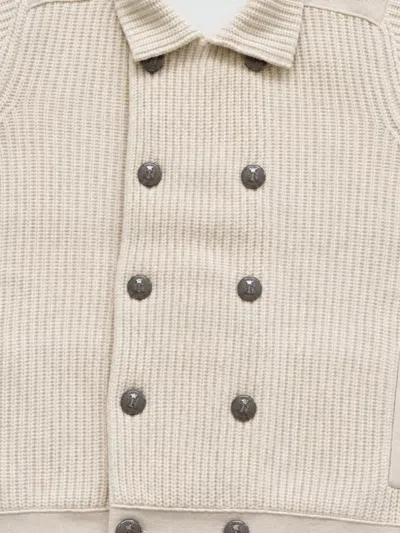 Brunello Cucinelli Cashmere Bomber Jacket In Neutral