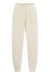 Brunello Cucinelli Women's Cashmere Cable Knit Trousers In Beige