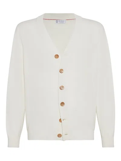 Brunello Cucinelli Cardigan Aus Kaschmir In Neutral