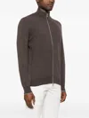 Brunello Cucinelli Full Zip Cashmere Cardigan In Brown