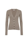 Brunello Cucinelli Cashmere Cardigan In Brown