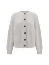 Brunello Cucinelli Cashmere Feather Yarn Cardigan