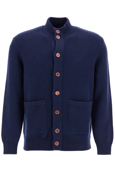 Brunello Cucinelli Cashmere Cardigan In Blue