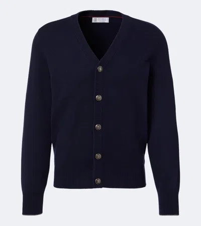 Brunello Cucinelli Cashmere Cardigan In Animal Print