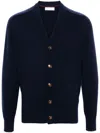 Brunello Cucinelli Cashmere Cardigan In Blue