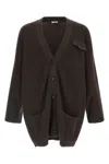 Brunello Cucinelli Longline Cashmere Cardigan Featuring Pockets In Brown