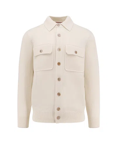 Brunello Cucinelli Cashmere Cardigan In Neutral