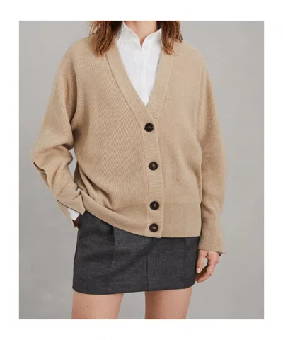 Brunello Cucinelli Cashmere Cardigan In Neutral
