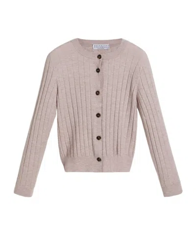 Brunello Cucinelli Cashmere Cardigan In Pink