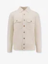 Brunello Cucinelli Wool And Cashmere Western Shirt In White