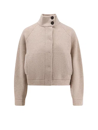 BRUNELLO CUCINELLI CASHMERE CARDIGAN WITH MONILI