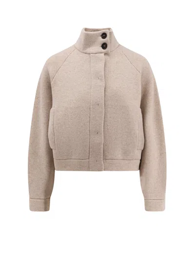 BRUNELLO CUCINELLI CASHMERE CARDIGAN WITH MONILI