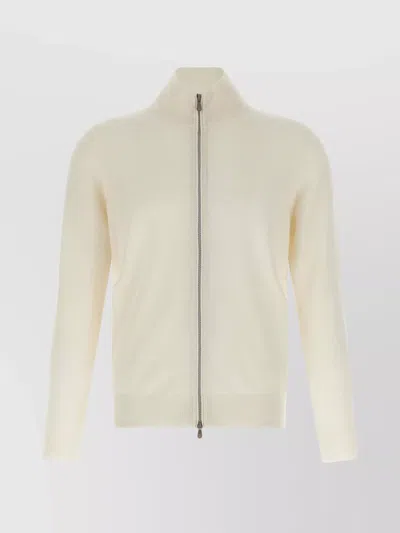 BRUNELLO CUCINELLI CASHMERE CARDIGAN WITH RIBBED COLLAR AND CUFFS