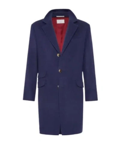 BRUNELLO CUCINELLI BRUNELLO CUCINELLI BUTTON-UP LONG-SLEEVED COAT